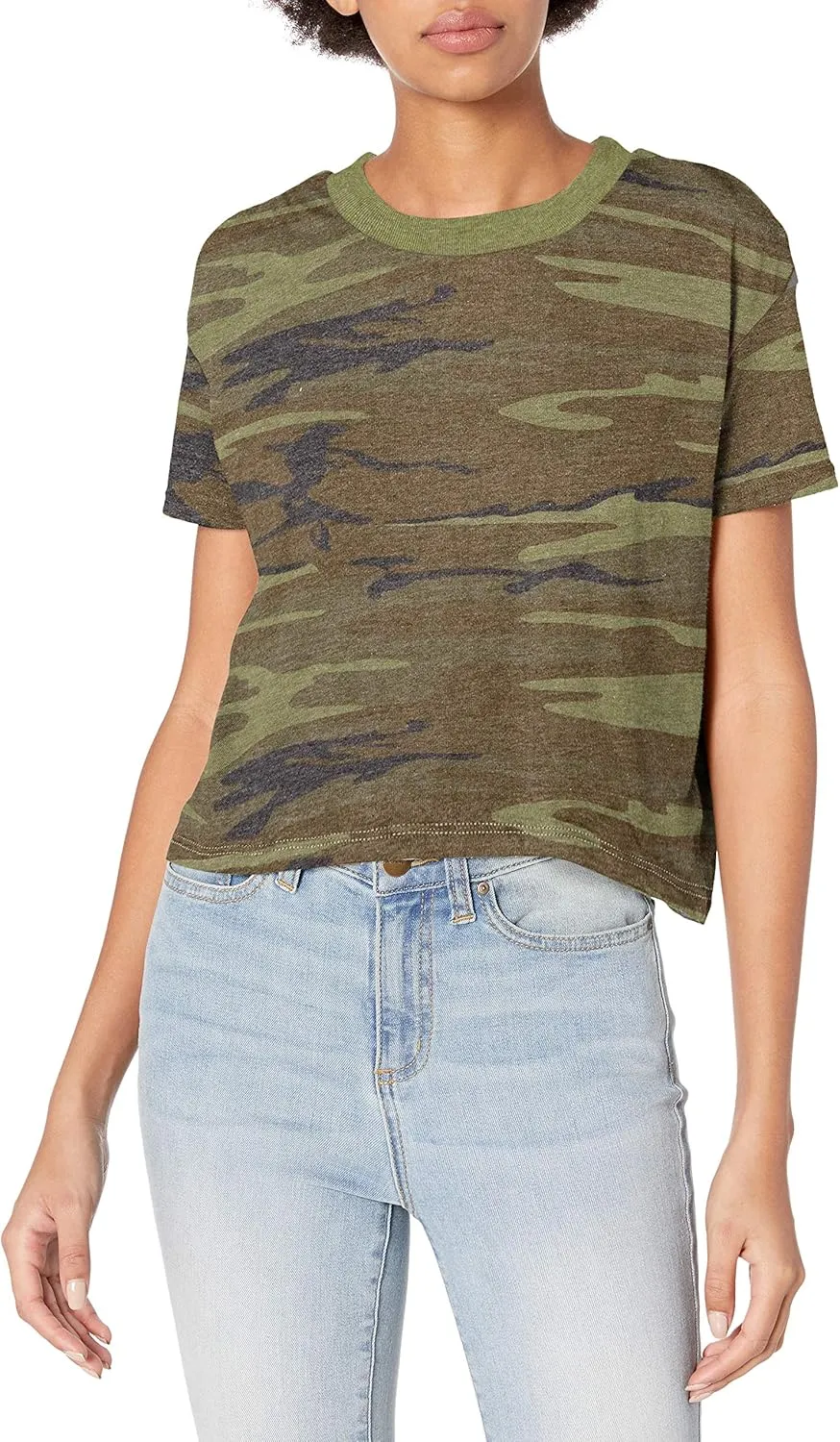 Alternative Women's Cropped T shirt, Headliner Vintage Cropped Tee