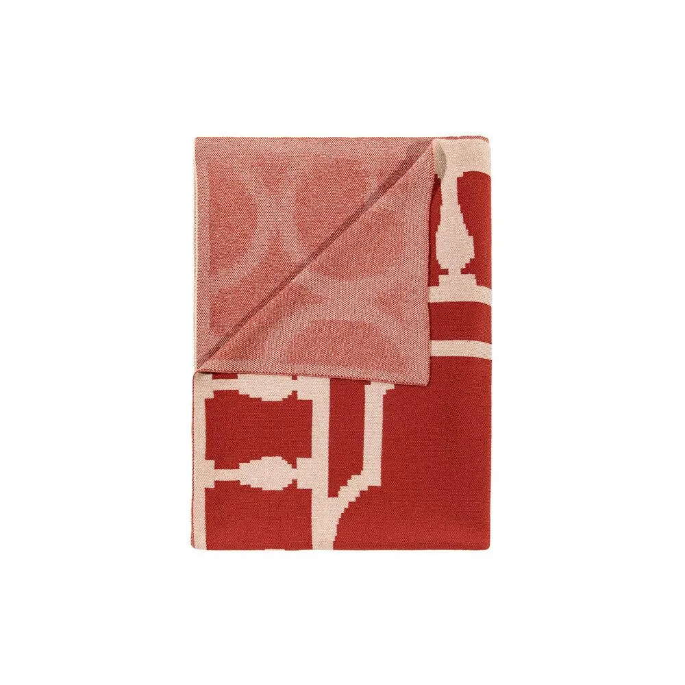 Balustrade Red Cashmere Blankets by Saved NY
