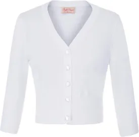 Belle Poque Women's 3/4 Sleeve Cropped Cardigan Shrugs Button Down Sweater