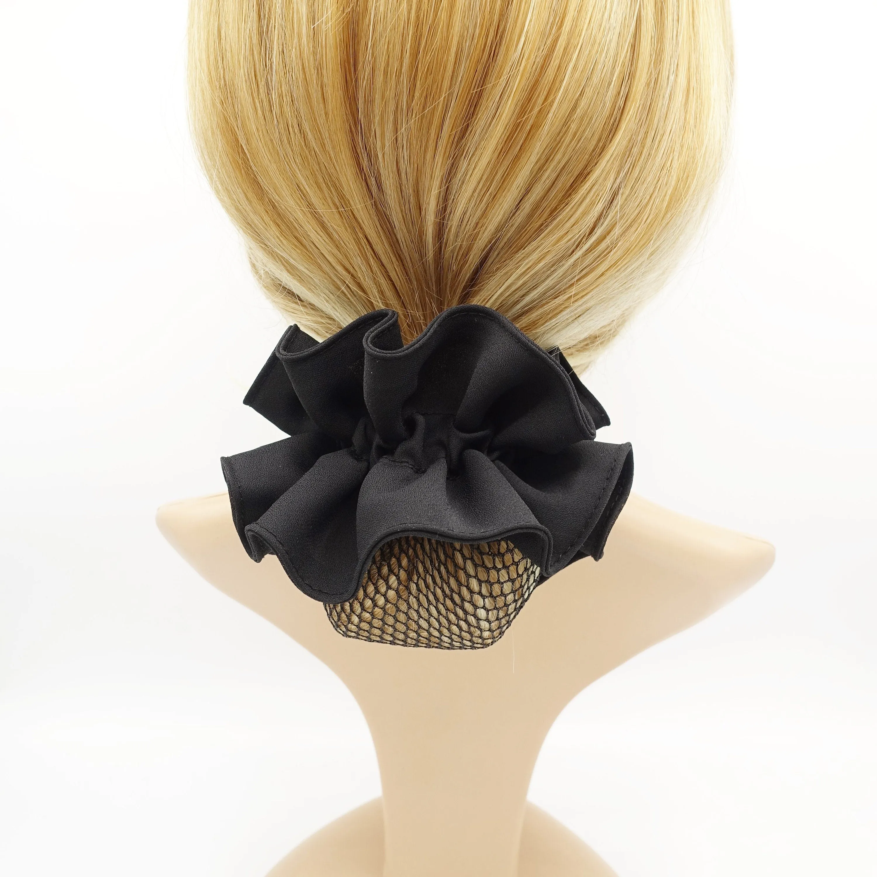 chiffon scrunchies snood net hair elastic tie scrunchy women hair accessories