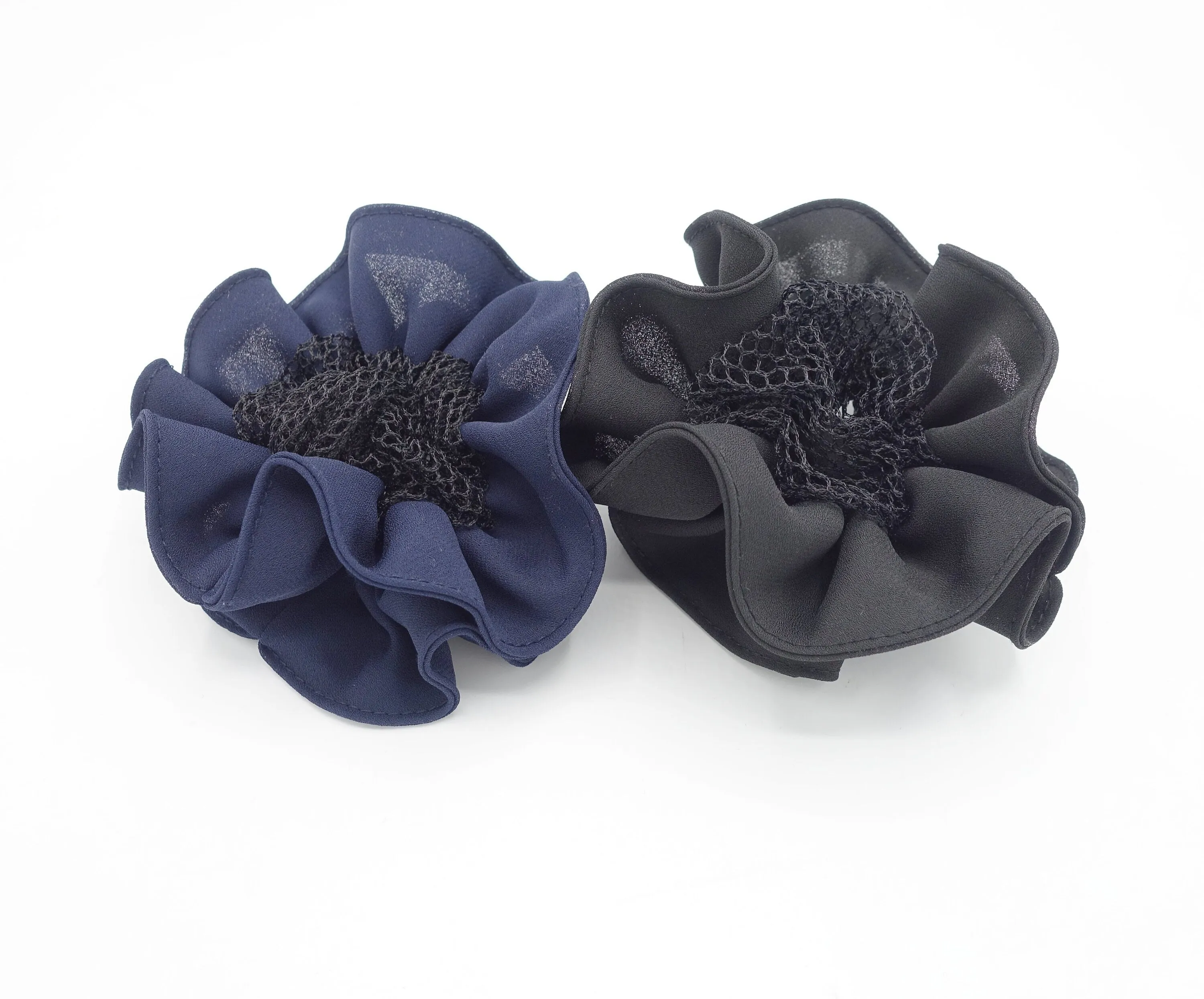 chiffon scrunchies snood net hair elastic tie scrunchy women hair accessories