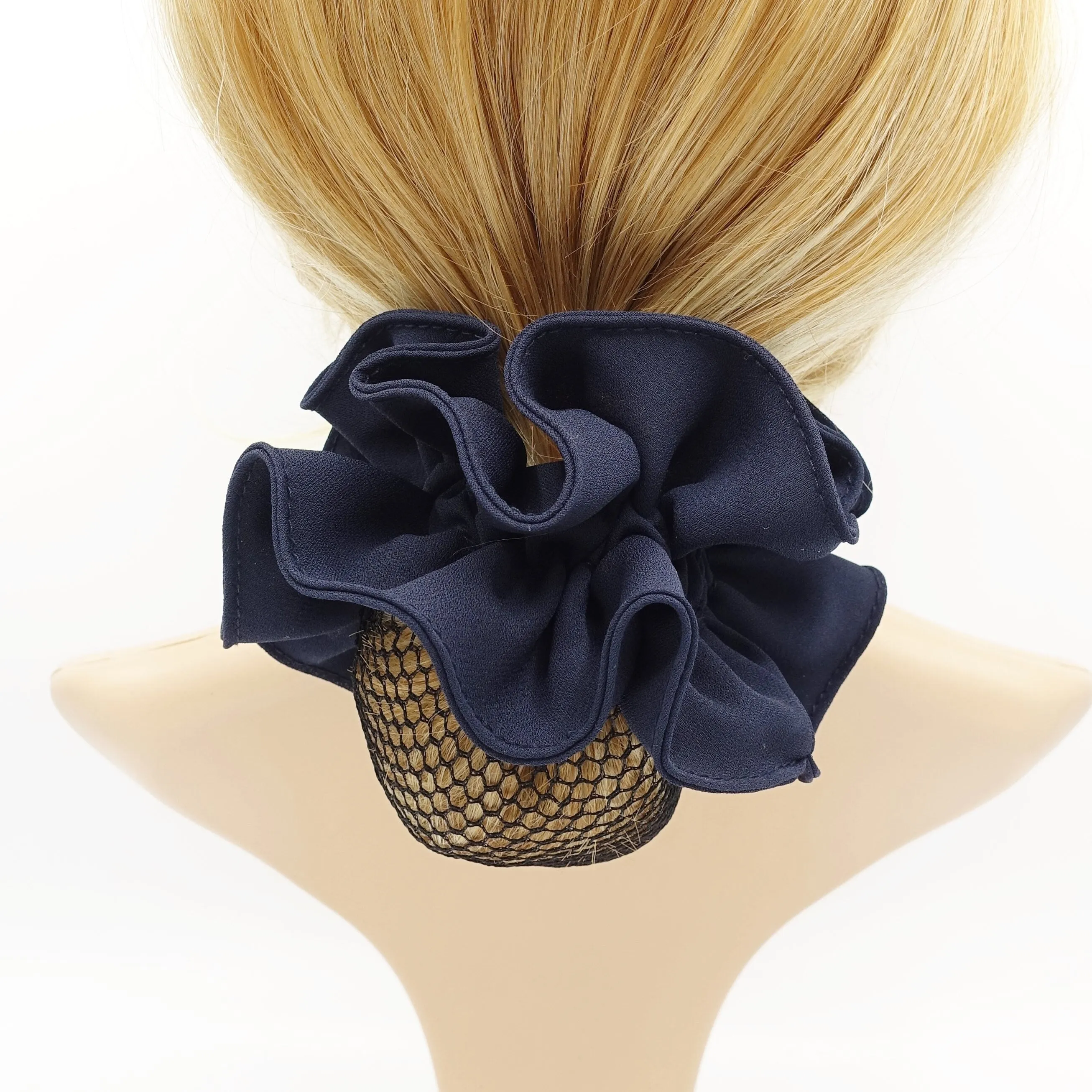 chiffon scrunchies snood net hair elastic tie scrunchy women hair accessories