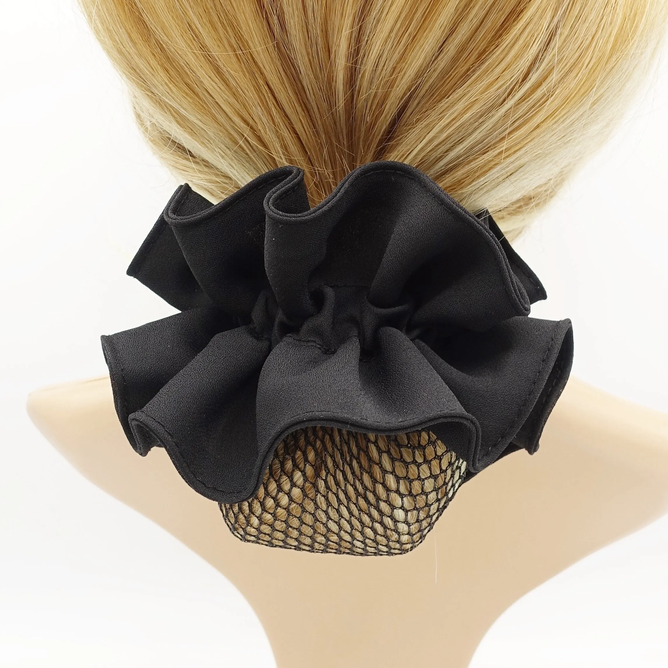 chiffon scrunchies snood net hair elastic tie scrunchy women hair accessories