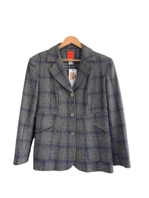 Christian Lacroix 100% Wool Single Breasted Jacket Blue F44 SIZE M/L