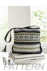 Debbie Bliss Zipstrapped Fair Isle Bag PATTERN ONLY