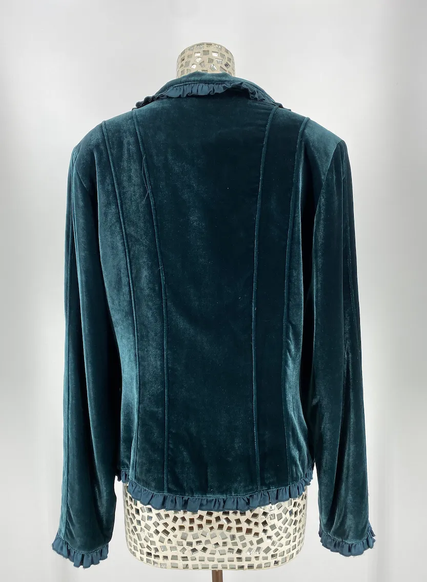 Double D Ranch Velvet/Silk Teal Jacket