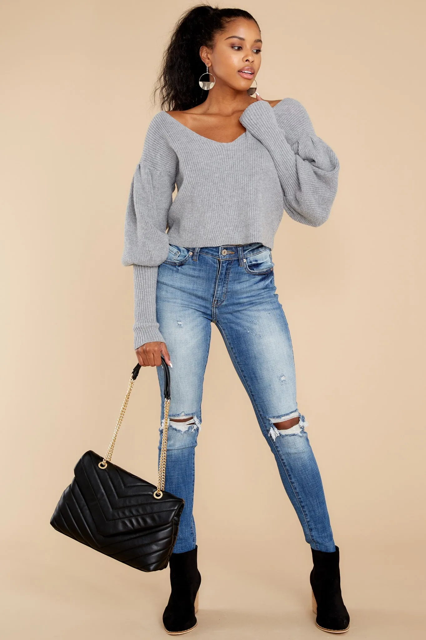 Exceptionally Dapper Grey Sweater