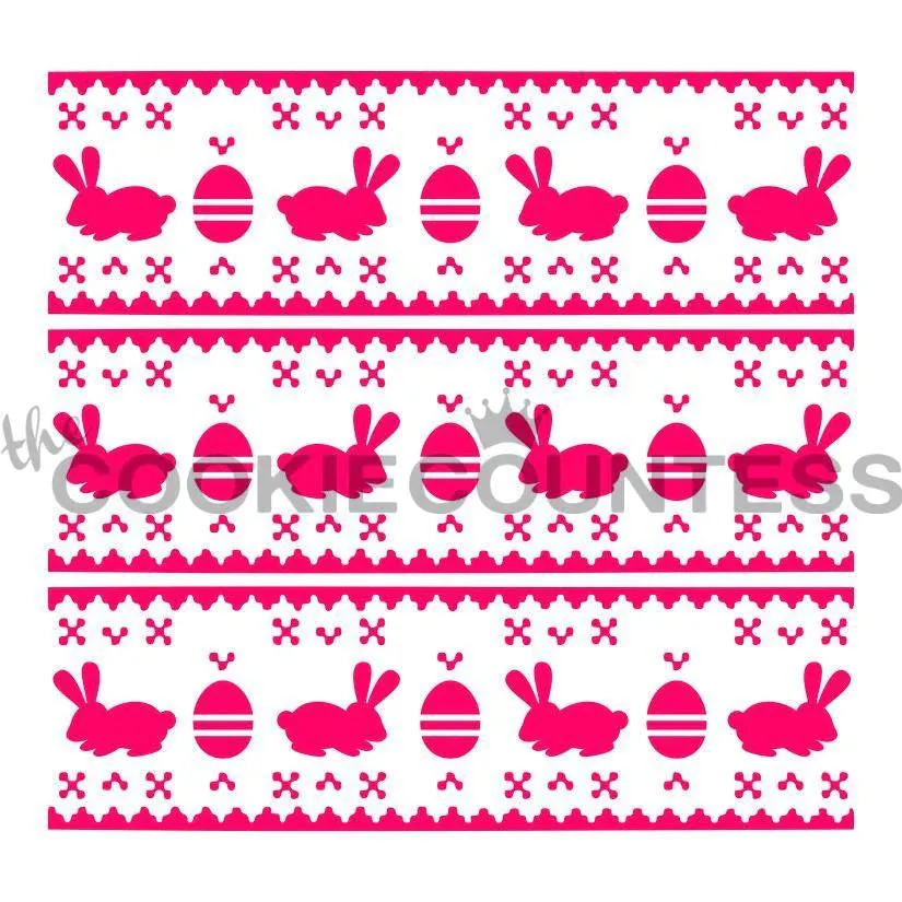 Fair Isle Easter Stencil