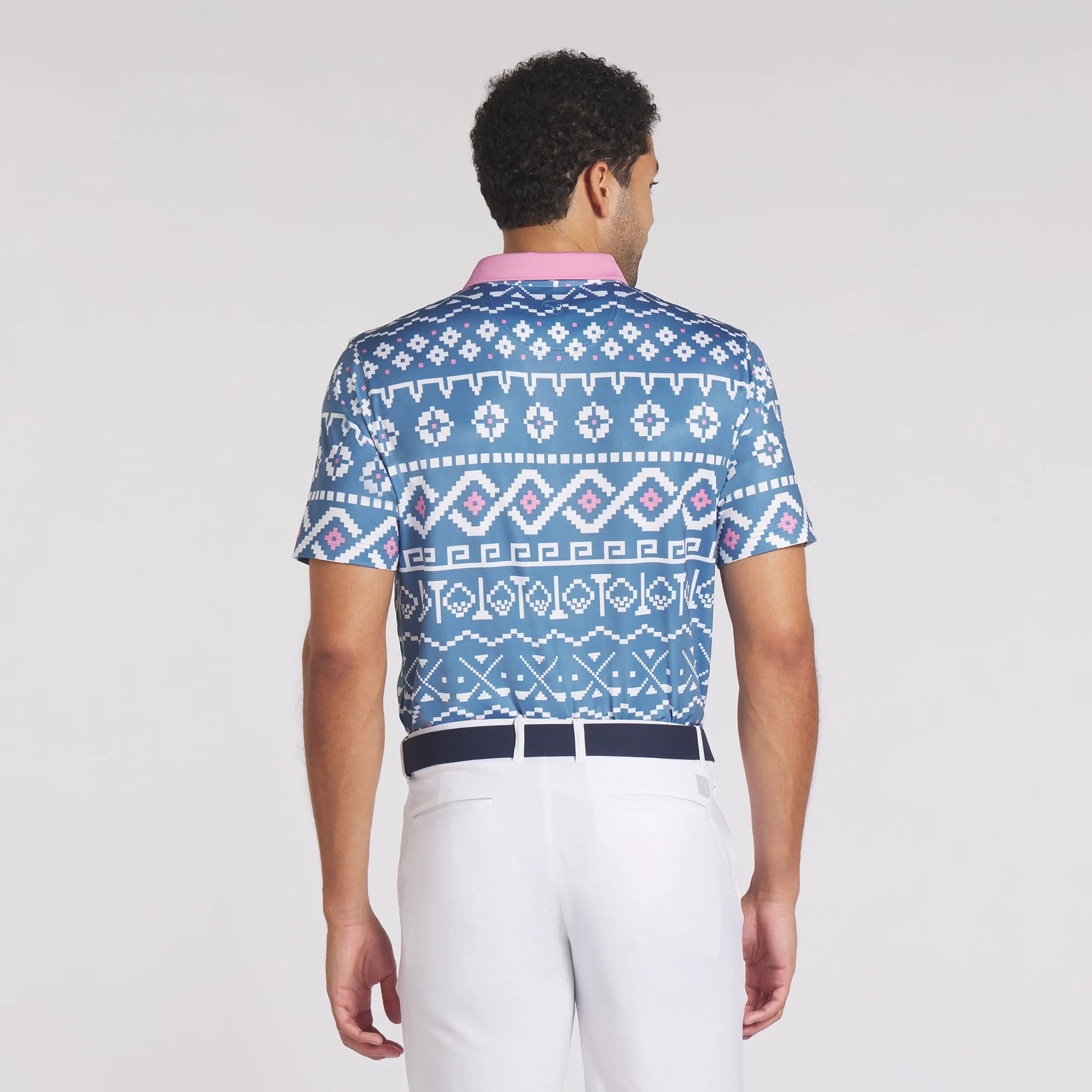 Fair Isle Print Golf Polo