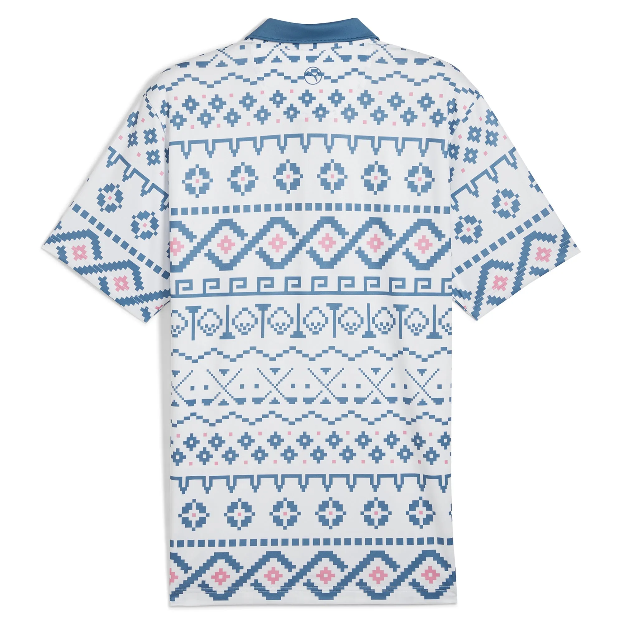 Fair Isle Print Golf Polo