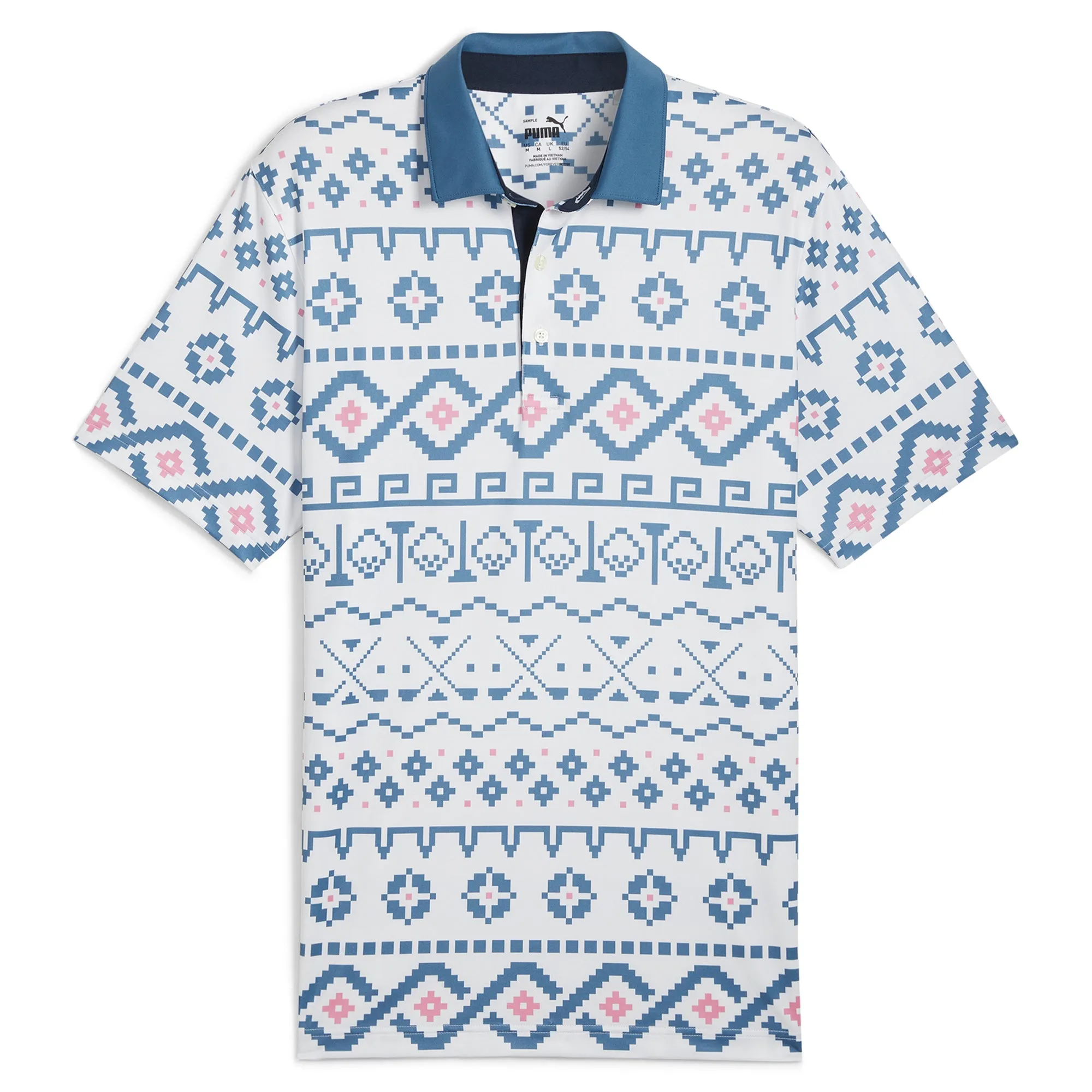 Fair Isle Print Golf Polo