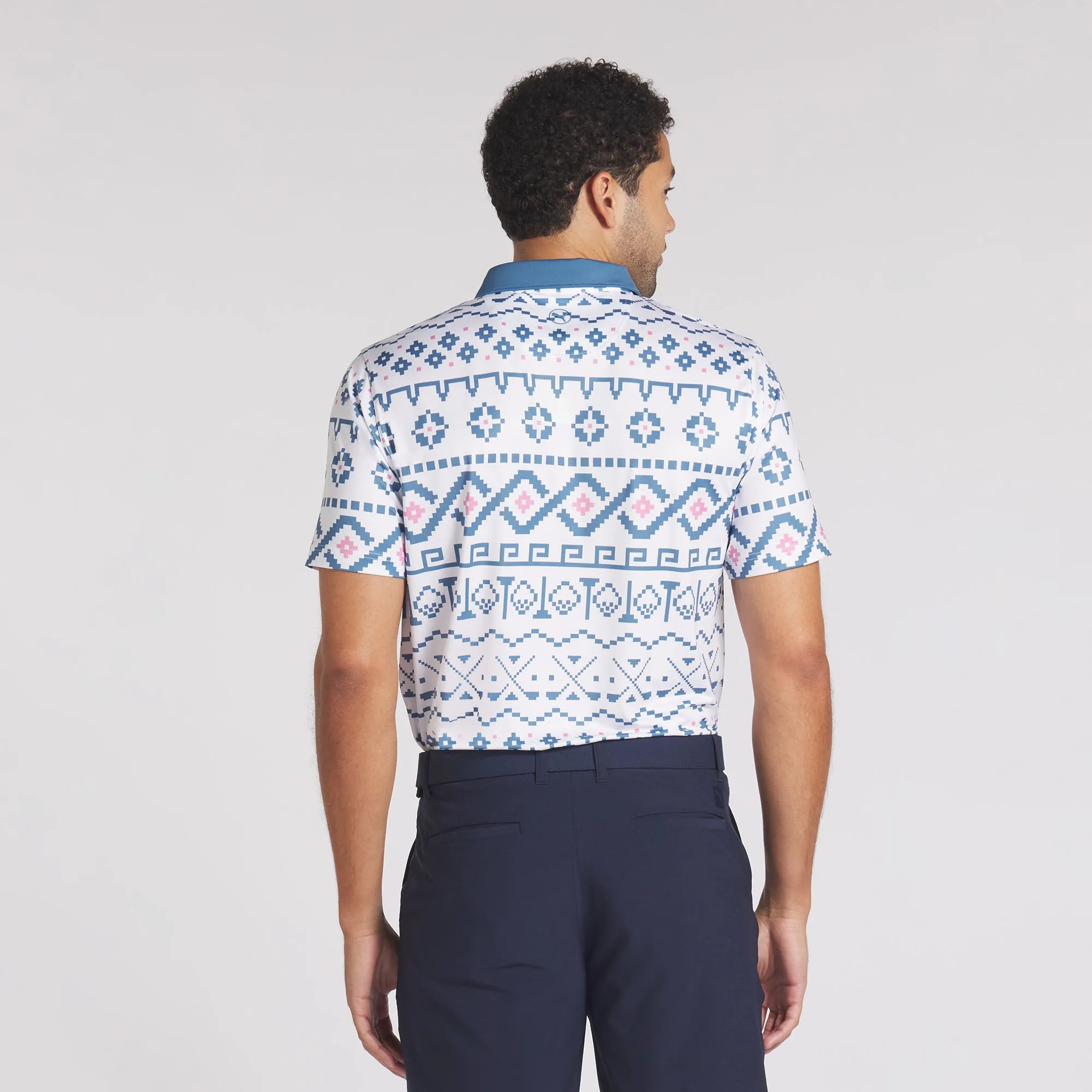 Fair Isle Print Golf Polo