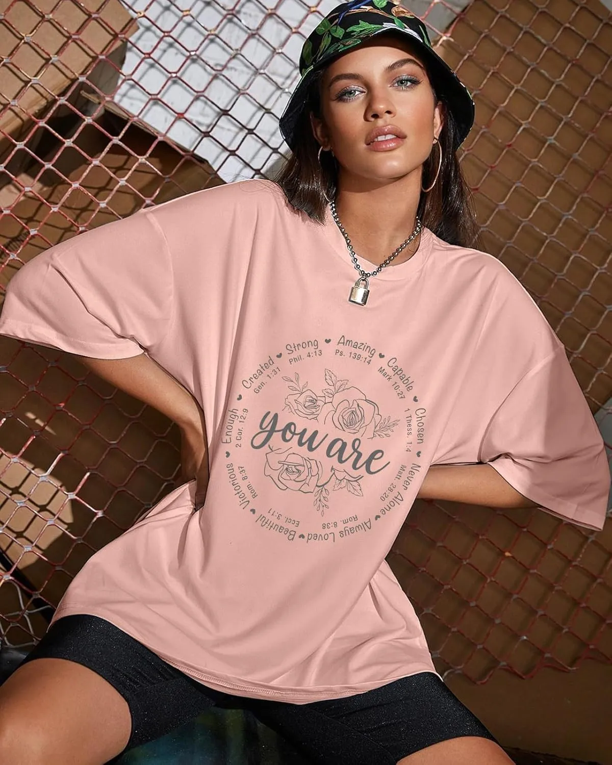 Flafens Oversized Tshirts for Women - T Shirt Graphic Tees Loose Crewneck Pattern Sleeve Cute Print Fashion Summer Tops