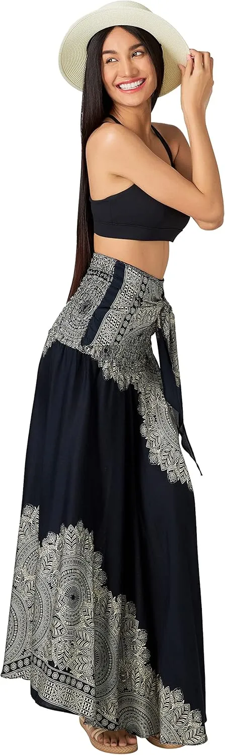 Joob Joob Long Boho Skirts for Women - Bohemian Hippie Maxi Summer Skirt