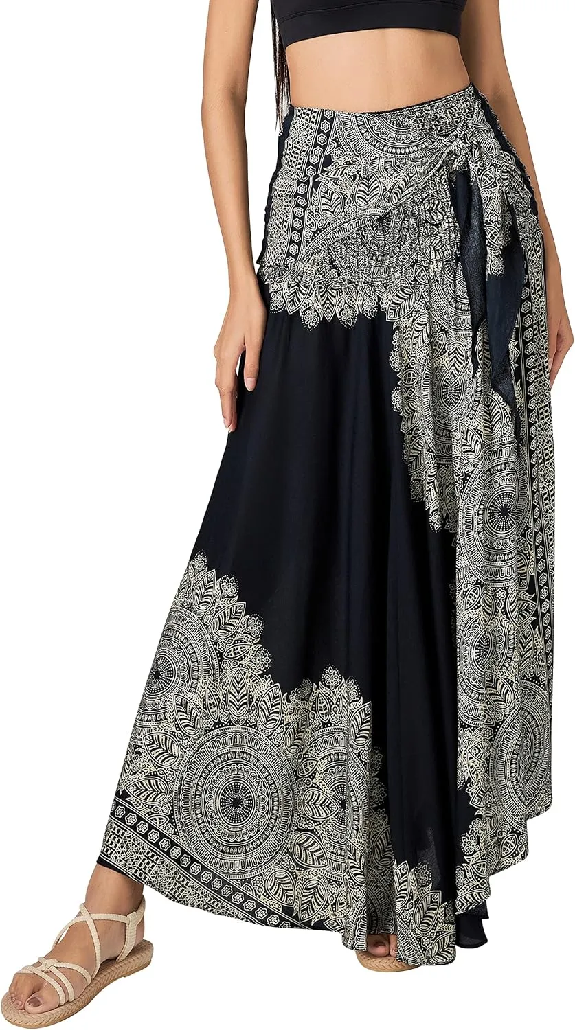Joob Joob Long Boho Skirts for Women - Bohemian Hippie Maxi Summer Skirt
