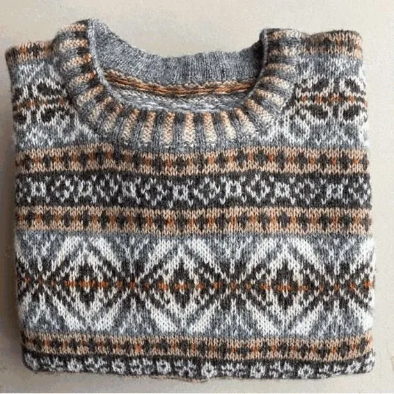 Krakær mens sweater by Ruth Sørensen, knitting pattern