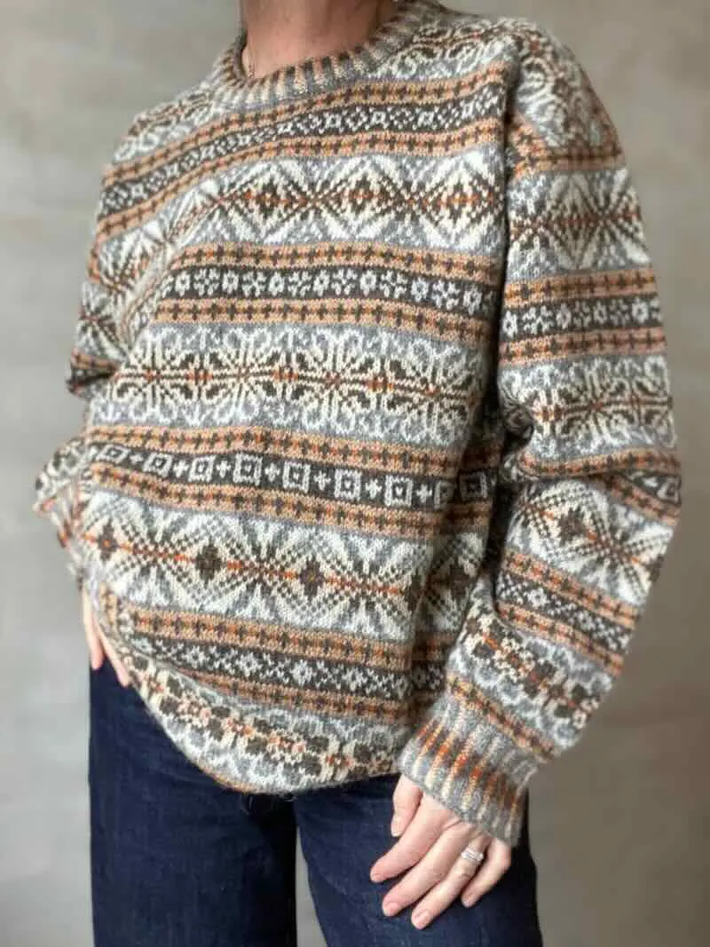 Krakær mens sweater by Ruth Sørensen, knitting pattern
