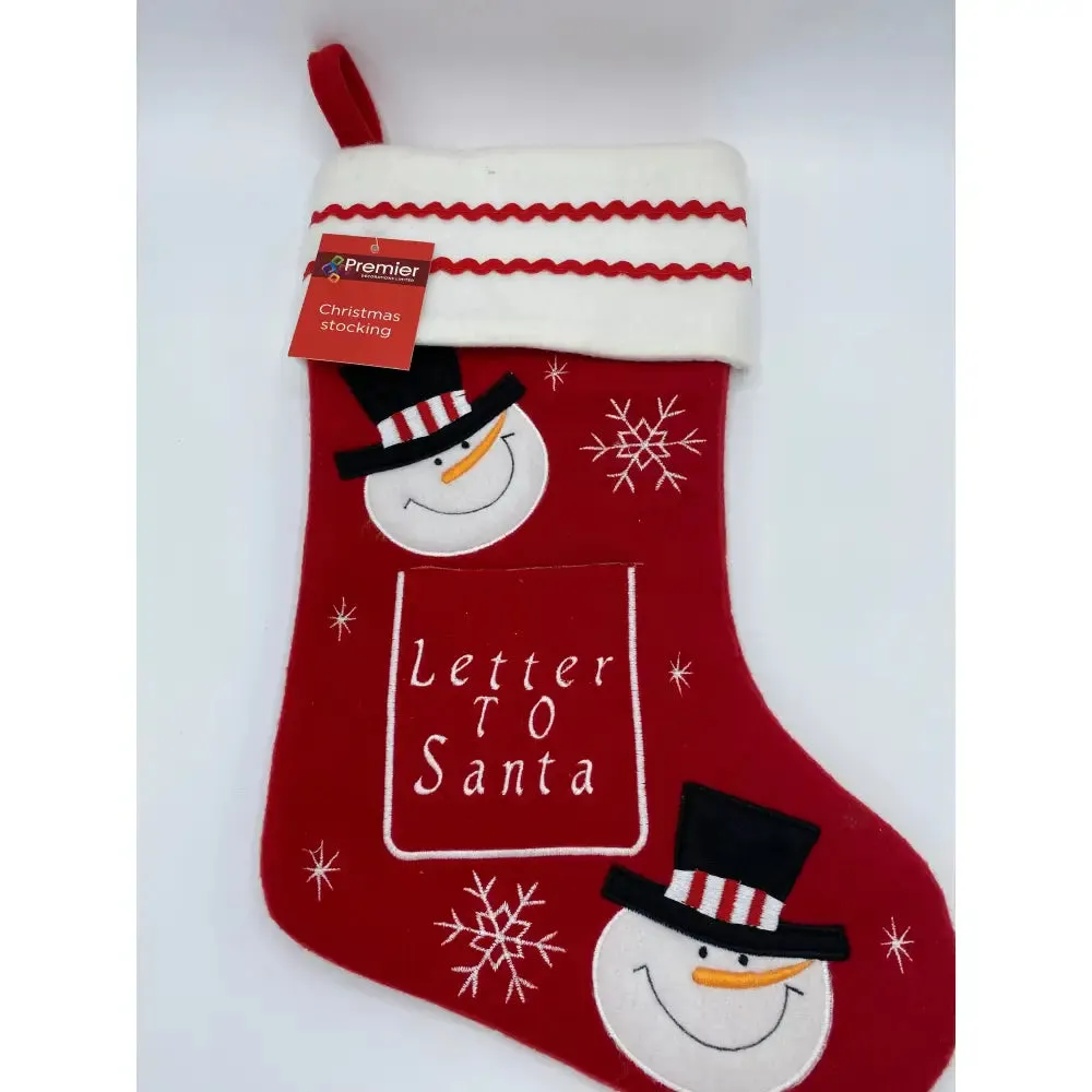 Letter to Santa Christmas Stocking - 3 Assorted Designs