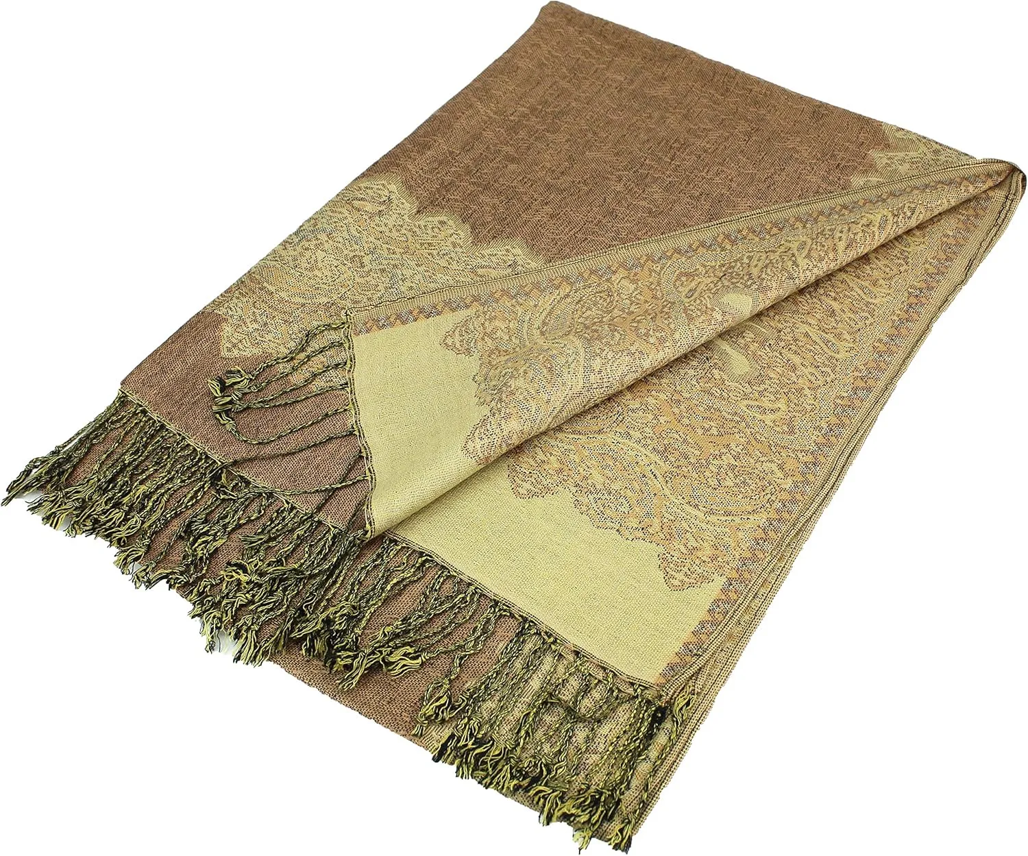 PASKMLNA Women's Reversible Pashmina Shawl Scarf Wrap Stole For All Seasons