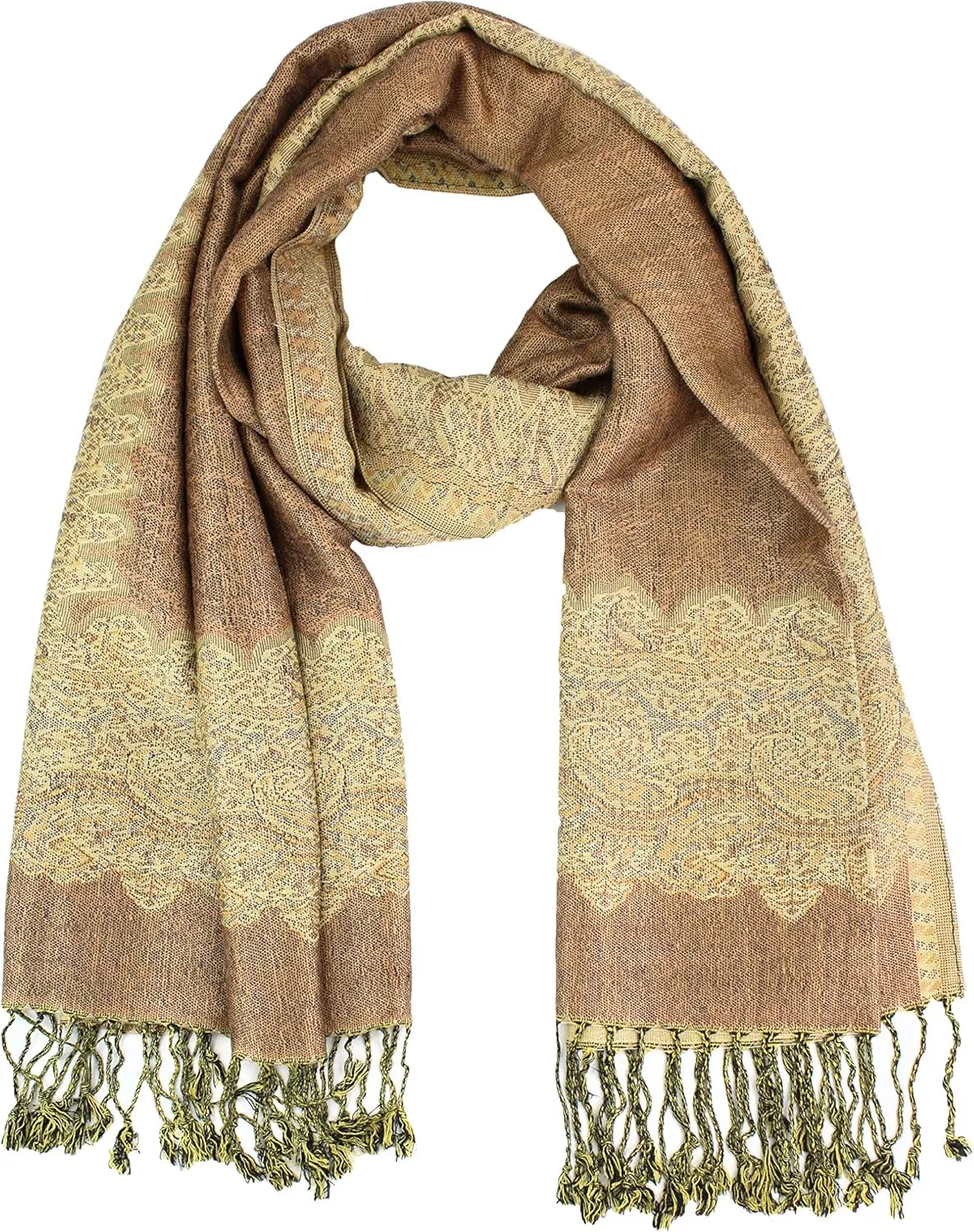 PASKMLNA Women's Reversible Pashmina Shawl Scarf Wrap Stole For All Seasons