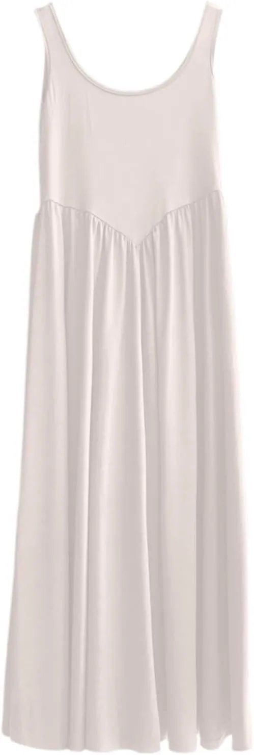 Plus Size Dresses for Curvy Women Casual Sleeveless Crewneck Sundress Aline Flowy Tiered Maxi Long Vacation Dress