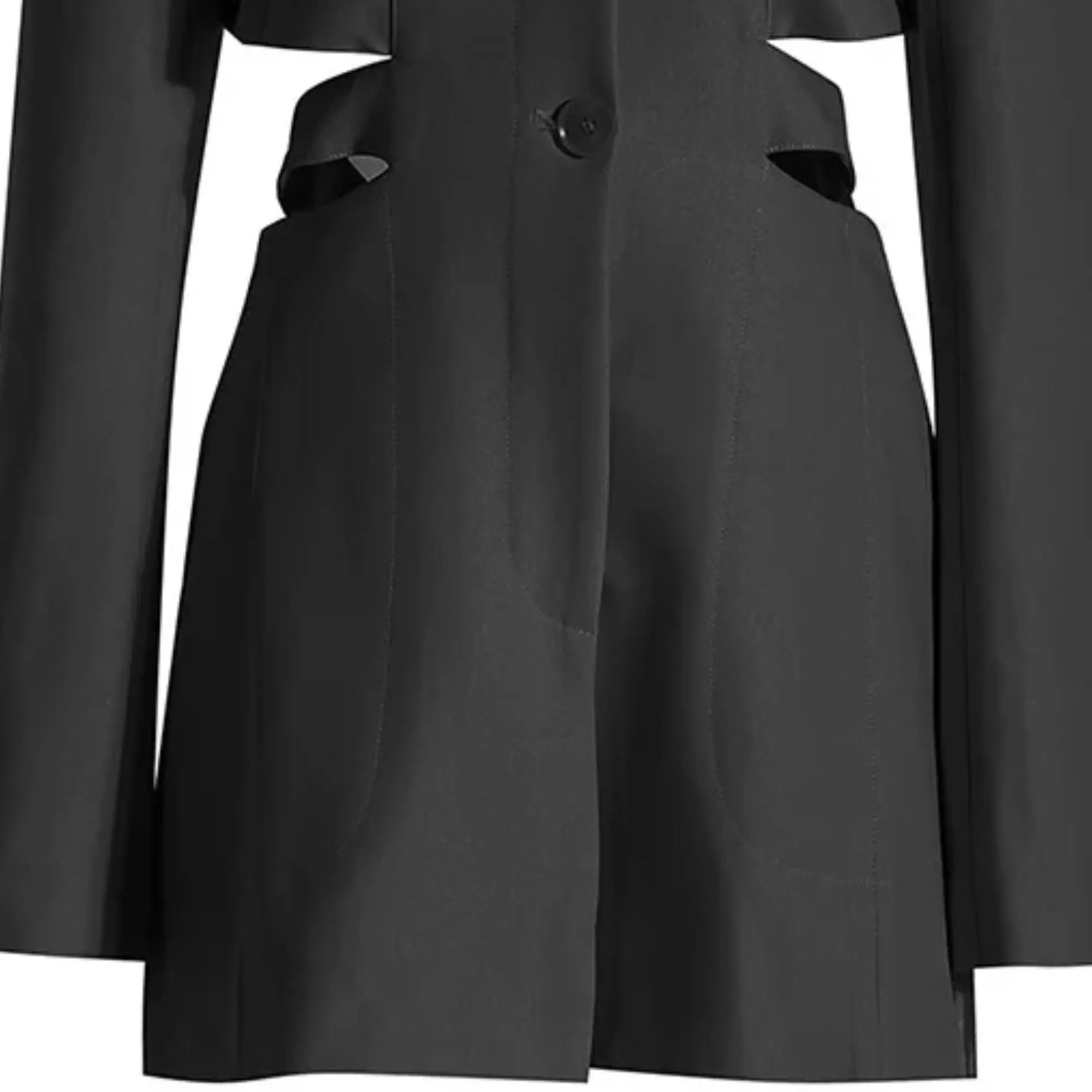 Pre Order:  Black Hollow-Out Waist Revealing Dress
