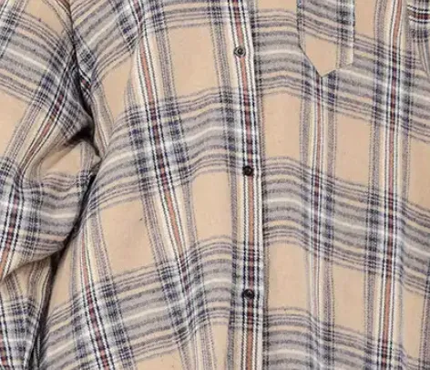 Pre Order:  Plaid Single Pocket Long Shirt