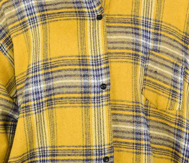 Pre Order:  Plaid Single Pocket Long Shirt