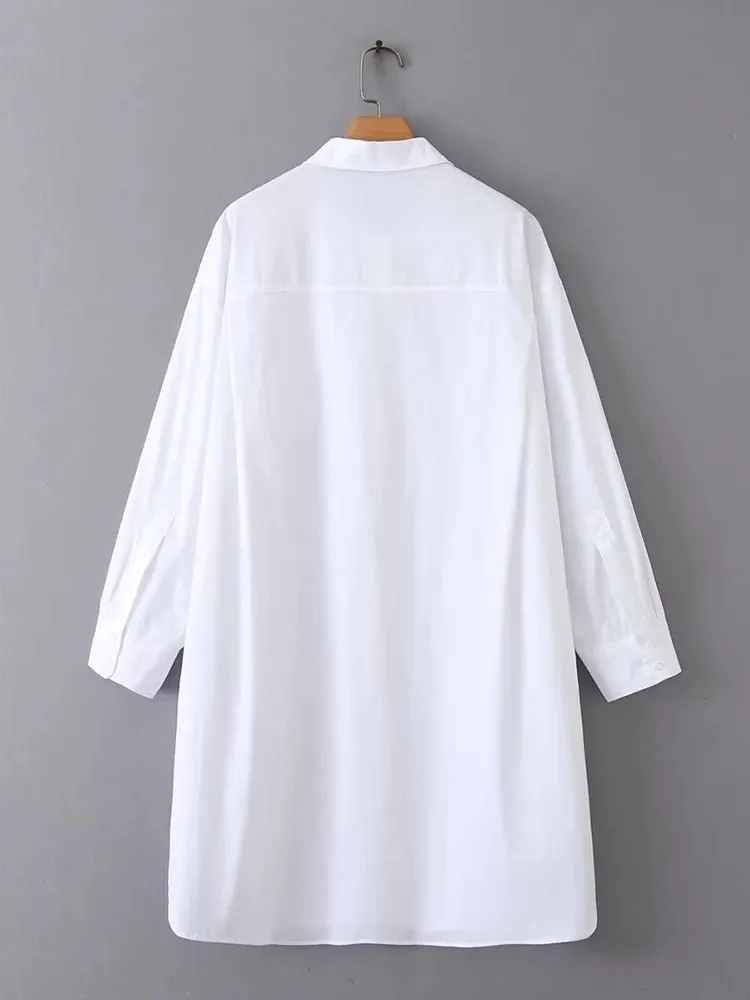 Pre Order:  White Long Sleeves Cotton Shirt