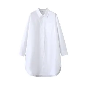 Pre Order:  White Long Sleeves Cotton Shirt