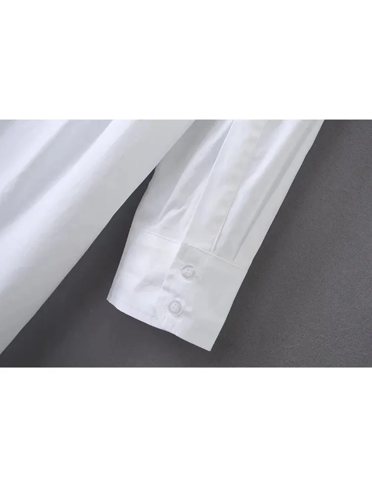 Pre Order:  White Long Sleeves Cotton Shirt