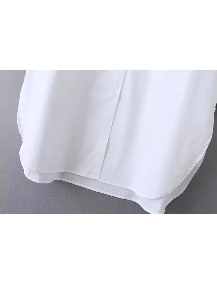 Pre Order:  White Long Sleeves Cotton Shirt