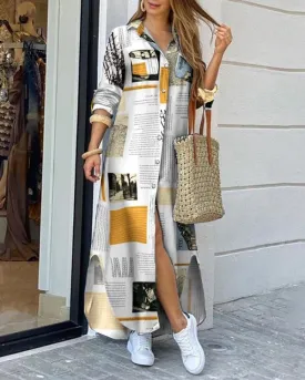 Single Breasted Commuter Irregular Dress