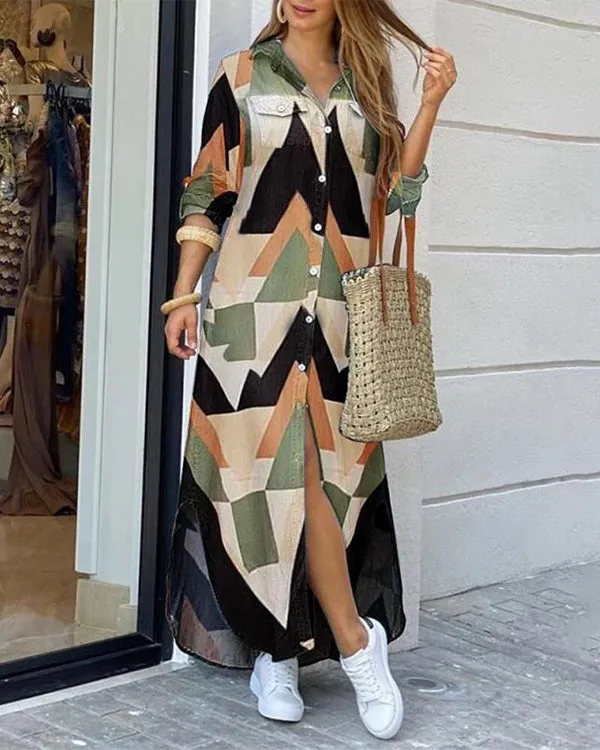Single Breasted Commuter Irregular Dress