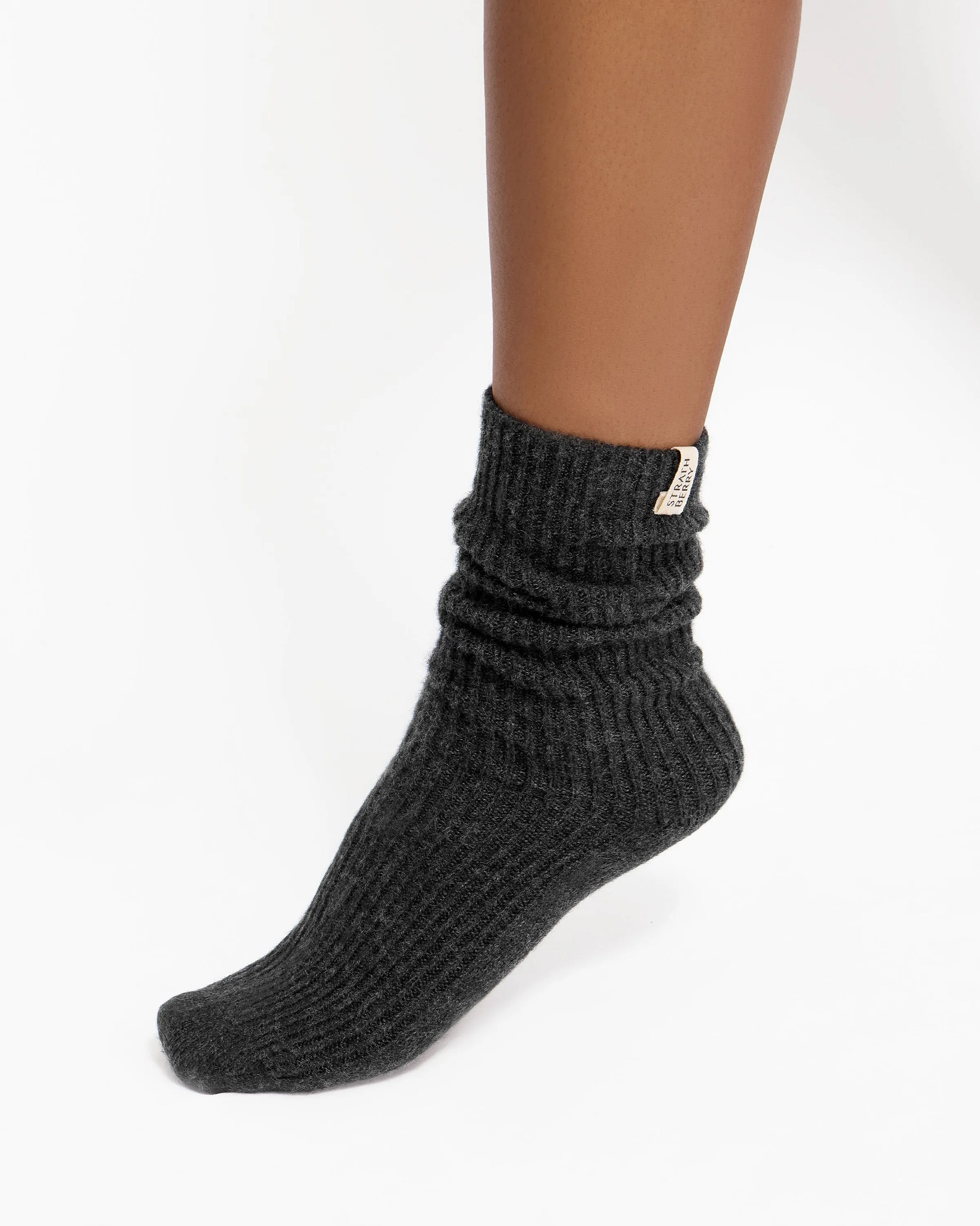 Skye Pure Cashmere Socks - Charcoal
