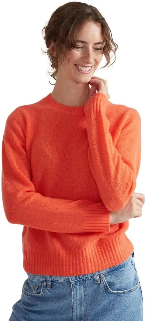 Women's 100% Pure Cashmere Long Sleeve Crew Neck Sweater - Soft, Warm, and Stylish Winter Knit Pullover