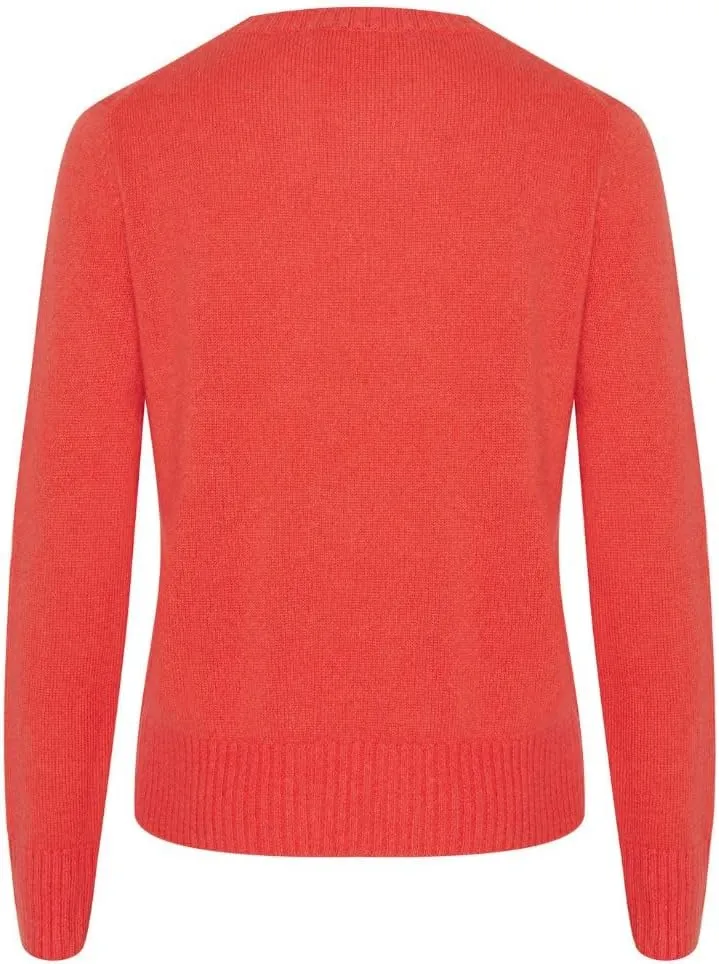 Women's 100% Pure Cashmere Long Sleeve Crew Neck Sweater - Soft, Warm, and Stylish Winter Knit Pullover